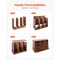 Wood Literature Organizer File Sorter with Removable Shelves Mailbox Slots for Office